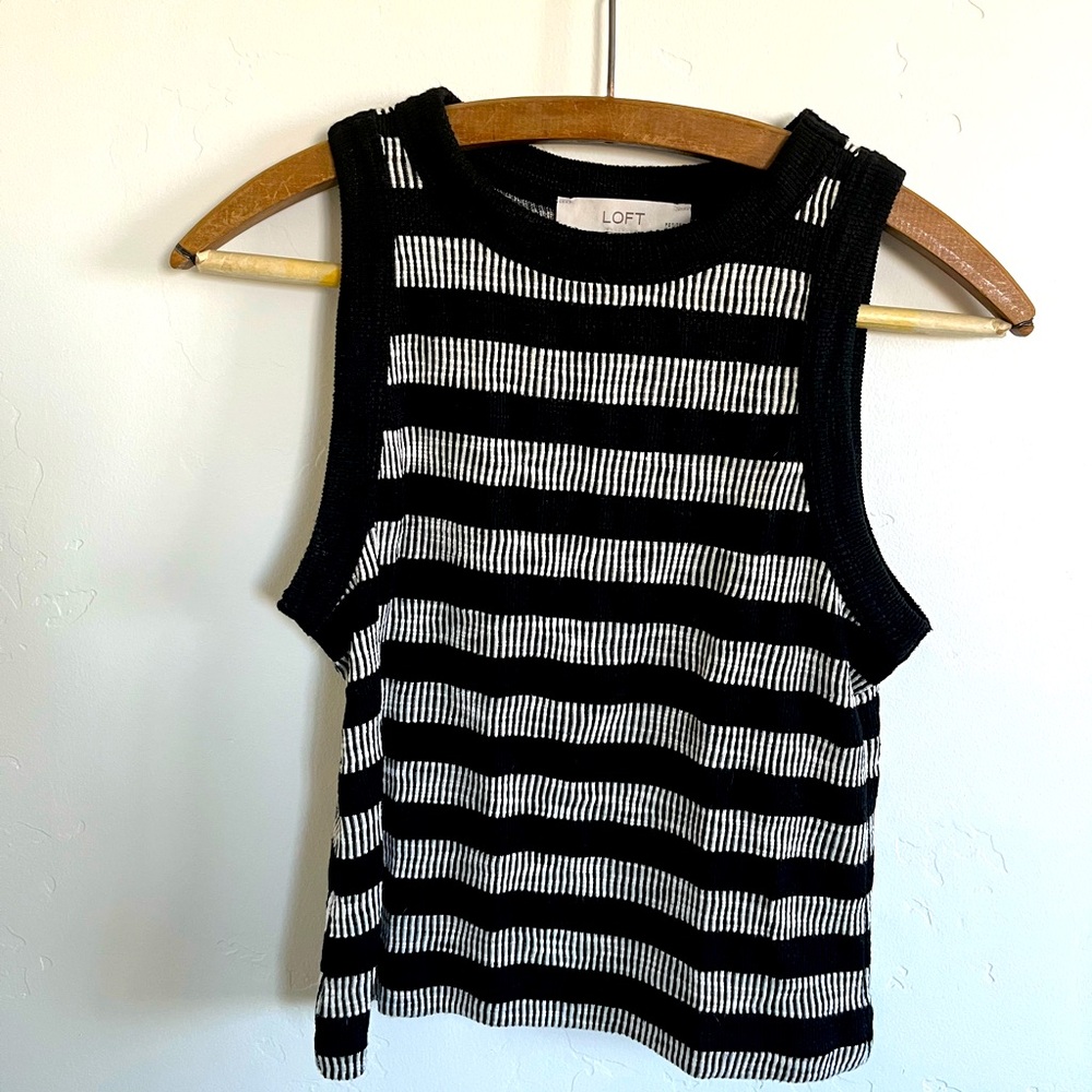 LOFT XSPetite ribbed crop top